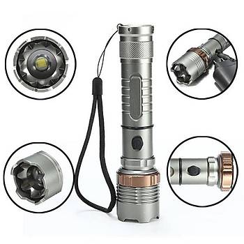 LED Taktik El Feneri 3800lm CREE XM-L T6 5 modlu Yamur Geirmez