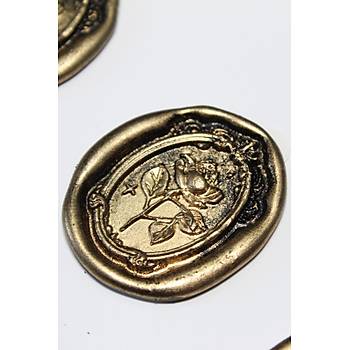  M�h�rc�m Black Gold Rose 12 Adet 3D Haz�r Kendinden Yap��kanl� Sticker M�h�r RM2109