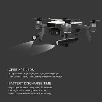 DJI Spark Gece Uu LED Iklar ve Gvenli ni Ayaklar Seti