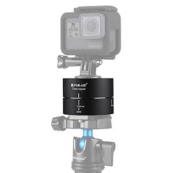 PULUZ 120 Dakika Time Lapse 360° Dönme Panoramik Görüntü Tripod Kafa Adaptörü   