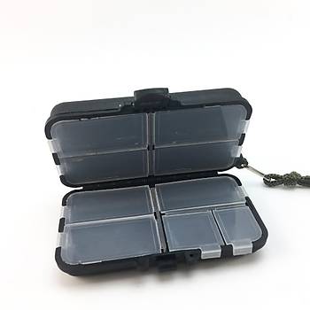 Balklk Kutusu 9 Blmeli Mini Malzeme Kutusu 11.4*7.3*3.4 cm