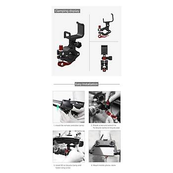 DJI Mavic Pro Kumanda Motor Bisiklet Tutucu CNC Gidona Monte 