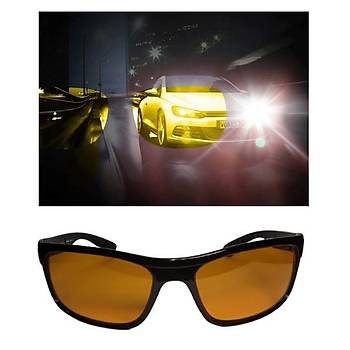 Araç Motorsiklet Gece Sürüş Gözlüğü Sarı Unisex Yansıma Önleyici 