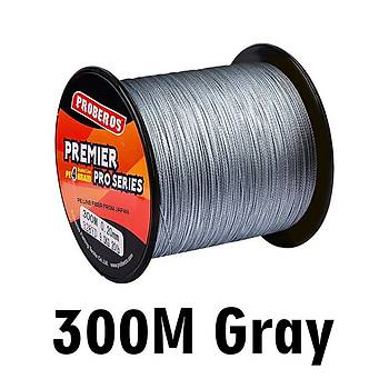 300M Multifilament Premier PE 4 lü Örgülü Olta İpi 0,23mm 25 Libre Gri Renk 