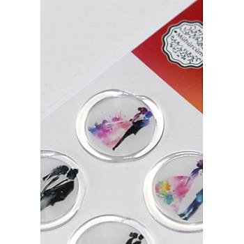 M�h�rc�m 12 Adet Haz�r Kendinden Yap��kanl� Davetiye Sticker M�h�r KYSM104