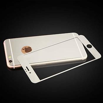 iPhone 6 6S İçin Ön/Arka Mirror Aynalı Ekran Koruyucu Tamperli Cam Gümüş Renk