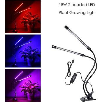 Tam Spektrum LED Işık Bitki Büyütme 5V USB 40W Zaman ve Renk Ayarı 