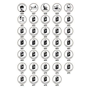 Kişiye Özel Kitap Mührü İsim Yazılı Kitap Mührü ve Istampa Set R5814-08