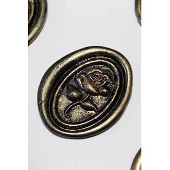 M�h�rc�m Black Gold Rosebuds 12 Adet 3D Haz�r Kendinden Yap��kanl� Sticker M�h�r RM2106