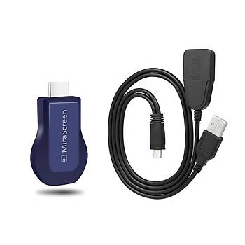 MiraScreen OTA TV Çubuk Smart TV HDMI Dongle Kablosuz Alıcı DLNA Airplay Lacivert