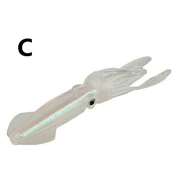 PROFISHER 3 Renk Set Silikon Sahte Kalamar Fosforlu Yem 10 cm 8 gr 