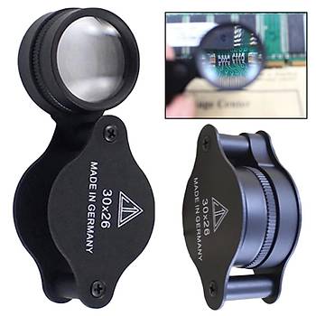 30x 26mm Kuyumcu Optik Lüp Büyüteç Zeiss Cam Lens Metal Alaþým