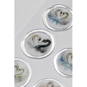 M�h�rc�m 12 Adet Haz�r Kendinden Yap��kanl� Ku�u Sticker M�h�r KYSM112