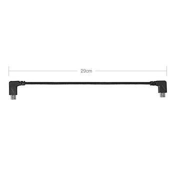 DJI Mavic 2 Pro iin Mikro USB Kumanda Veri Aktarm Kablosu 29cm rgl Siyah
