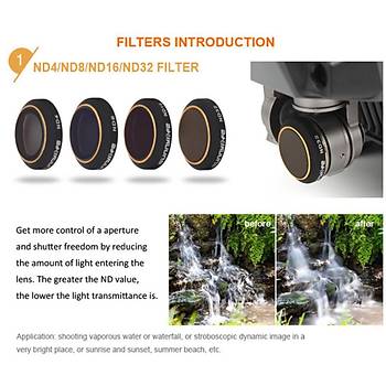 Dji Mavic Pro Kamera Lens İçin 3 lü Filtre Seti MCUV / CPL / ND8
