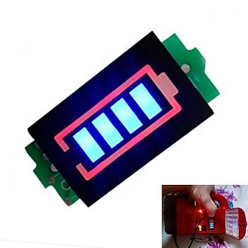 1 Cell Lityum Pil Kapasite Gösterge Modülü Mavi Ekran 3.7V Li-ion