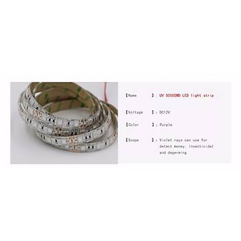 UV �erit LED 5050 SMD 60/m �� Mekan 1mt 12V