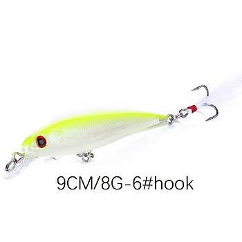 PROFISHER 4 Renk Set 2 Kanca Sahte Balık Yem 8 gr 9 cm Minoru B