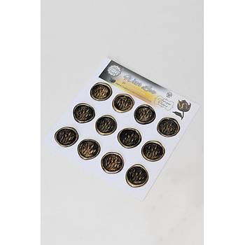 Mühürcüm Antique Tulips 12 Adet 3D Hazır Kendinden Yapışkanlı Sticker Mühür RM2108