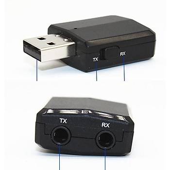 Bluetooth V5.0 Verici Alıcı Aux 3.5mm Hifi Stereo Ses Müzik Adaptörü A2DP AVRCP