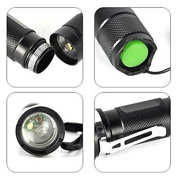UV Led fener 3 Ayr Renk Beyaz Krmz Mor Zoom Ayarl
