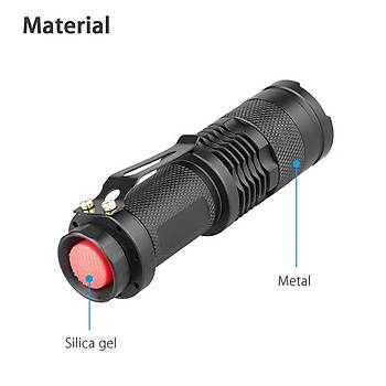 UV 365nm 3W Led El Feneri Zumlu Ultraviyole Flash Işık AA Pil ile Çalışır 