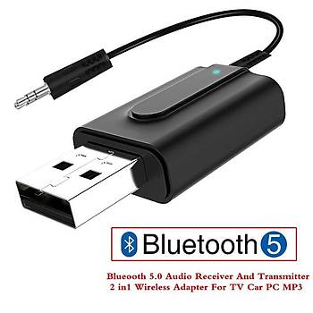Usb Bt 5.0 Kablosuz LL Verici Alıcı Hifi Ses Modülü 15 Metre Handsfree Aux