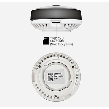 360° Panoramik Ev Güvenlik Mini Kamera 960P Ip Wifi P2P Balıkgözü Gece Görüş 