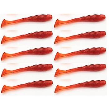 PROFISHER 10 lu Silikon Et Rengi T Kuyruk 5cm 0,6gr