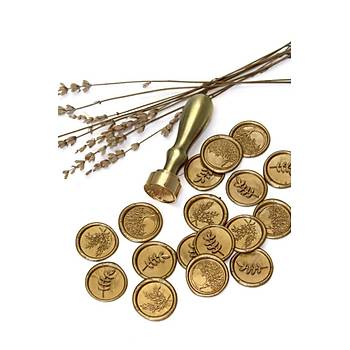 Mühürcüm Kişiye Özel Pirinç Sap ve Pirinç Kafa Mum Mühür Damgası 2.5 cm MHK100PS
