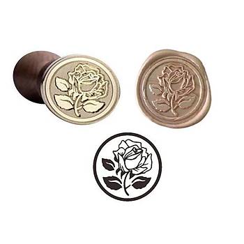 Mektup Damga Mühürü Elegant Rose + 30 Mühür Mumu + Eritme Kaşığı