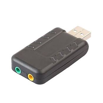 USB Ses Kartý 8.1 Kanal Sanal CH 3D Ses Adaptörü Amplifikatör 