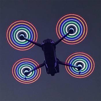 DJI Mavic 2 Zoom Düşük Gürültü Led Işıklı Flaş Desenli Gece Uçuş Pervane