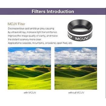 DJI Mavic Pro Platinum Kamera İçin Kızaklı Optik Lens 4 lü Filtre Set MCUV / CPL / ND4 / ND8