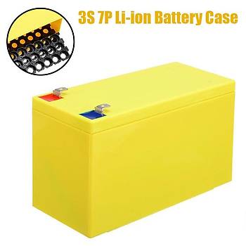 18650 11.1V 12.6V Lityum Pil Kutusu 3 Seri 7 Paralel Blok Akü DIY