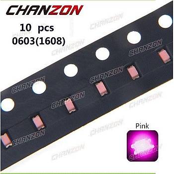 PEMBE LED SMD 0603 D�YOT CHIP 70-90mcd