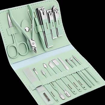 Tırnak Makası Manikür 16 lı Set Paslanmaz Çelik Bebek Yetişkin 