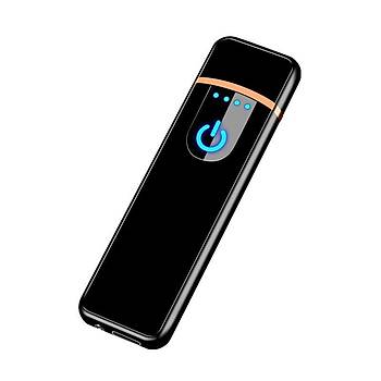Alevsiz Tesla Çakmak Dokunmatik Ateþleme Sensörlü USB Þarjlý Anti Rüzgar 