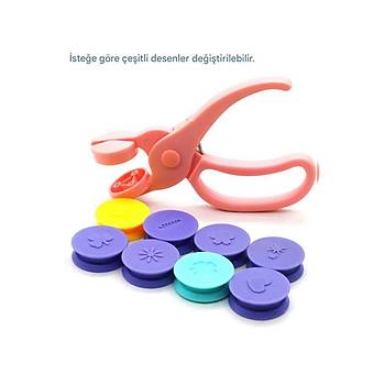 3D Kabartma Damga Makası 8 Desen Çocuk El Sanatları Anaokulu