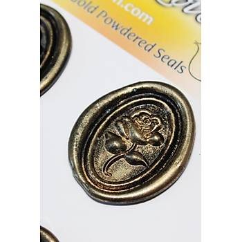 M�h�rc�m Black Gold Rosebuds 12 Adet 3D Haz�r Kendinden Yap��kanl� Sticker M�h�r RM2106
