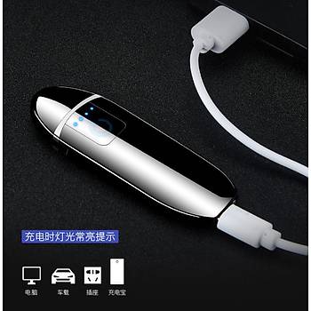 Tesla Bobin Elektrikli Çakmak USB Şarjlı Anti Rüzgar Zarif Tasarım