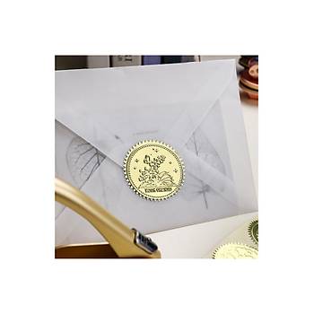 So�uk M�h�r Kabartma Damga �elik Bask� Presi Desenli Gold