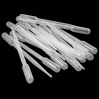 3 ml Damlalk Pastr Damlalk Pipet 20 Adet Set 14.4 cm Tek Kullanmlk effaf PE