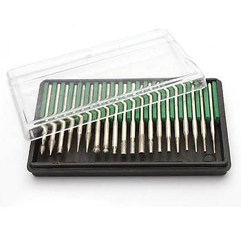 Elmas Freze Taşlama İğne Zımpara 20li Set 2.35mm 3mm Dremel Hobi