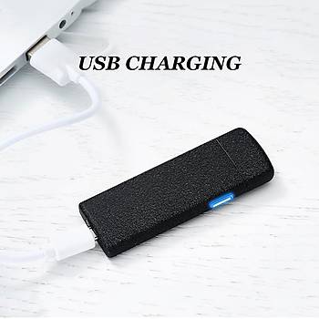 Elektronik Tesla Çakmak Ultra İnce Alevsiz Rüzgar Geçirmez USB Şarjlı