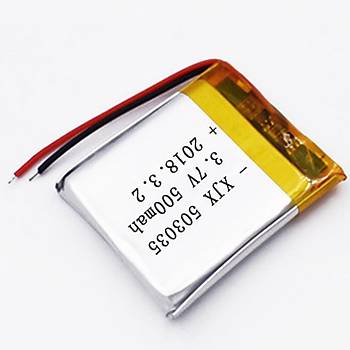 Lipo Pil 3.7V 500mAh Şarjlı li-Polimer Batarya DIY Proje DVD GPS Navigasyon BT Kulaklık 