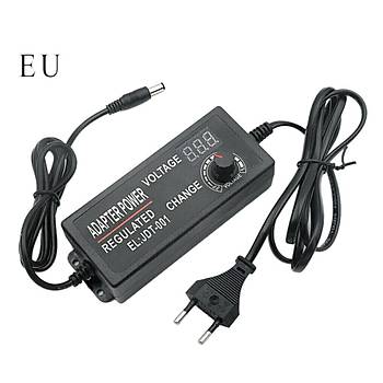 3-12V 5A Ayarlı Güç Adaptörü Led Ekran AC DC Değişken Gerilimli