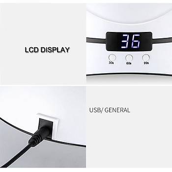 36W UV LED Jel Tırnak Kurutucu Kızılötesi Algılama LCD Ekran Akıllı Zamanlayıcı 