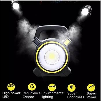 30 Watt Solar USB Şarjlı Güneş COB LED Taşınabilir Spot Lambası