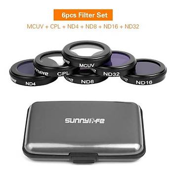 DJI Mavic 2 Zoom Lens Filtre 6 lı Set MCUV PL ND4 ND8 ND16 ND32